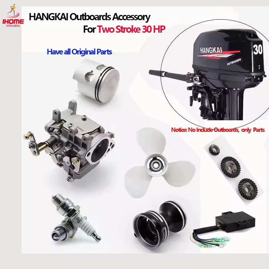 HANGKAI Outboards Parts for HANGKAI Two Stroke 30HP Outboards Water Thruster Accessories  Water Sports Gasoline Engines Motor