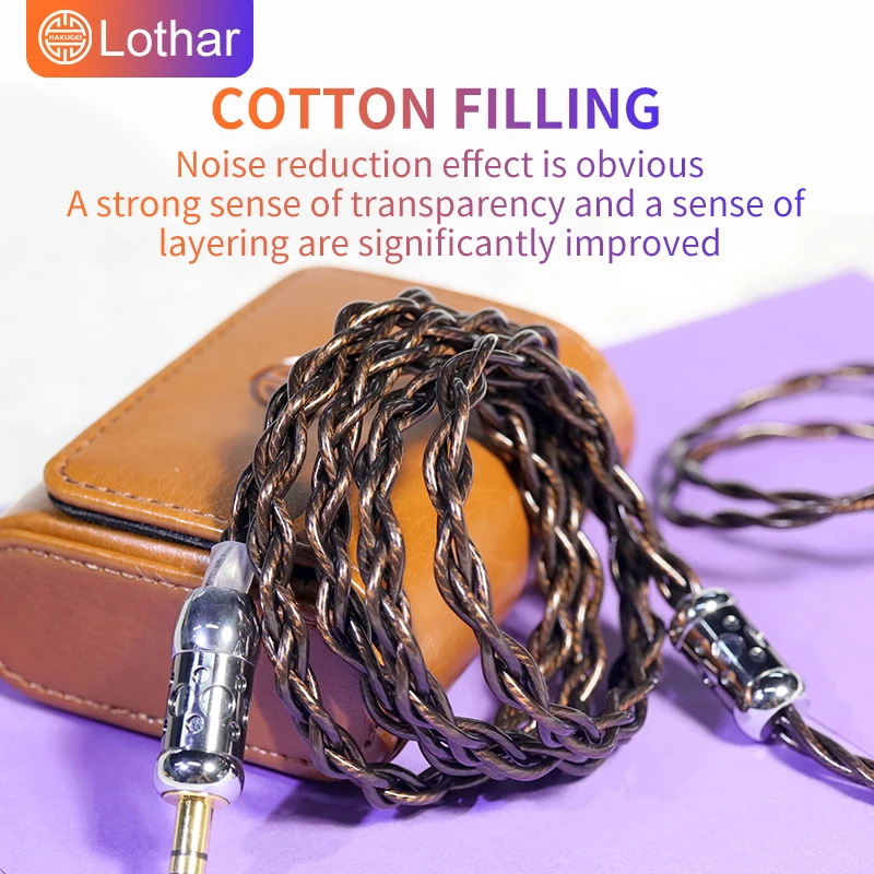 Hakugei Lothar upgrade earphone hifi 7N occ Cable Cotton Filling 0.78 2pin mmcx qdc, A2DC, Acoustune,JH,UE