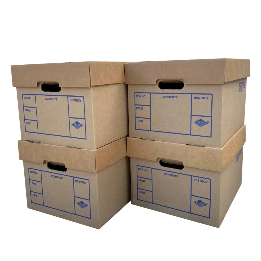 

File Moving Boxes 200# Strength Single Wall Standard Standard Packing and Shipping Boxes 1 Pack 15 x 12 x 10 in 4 Count