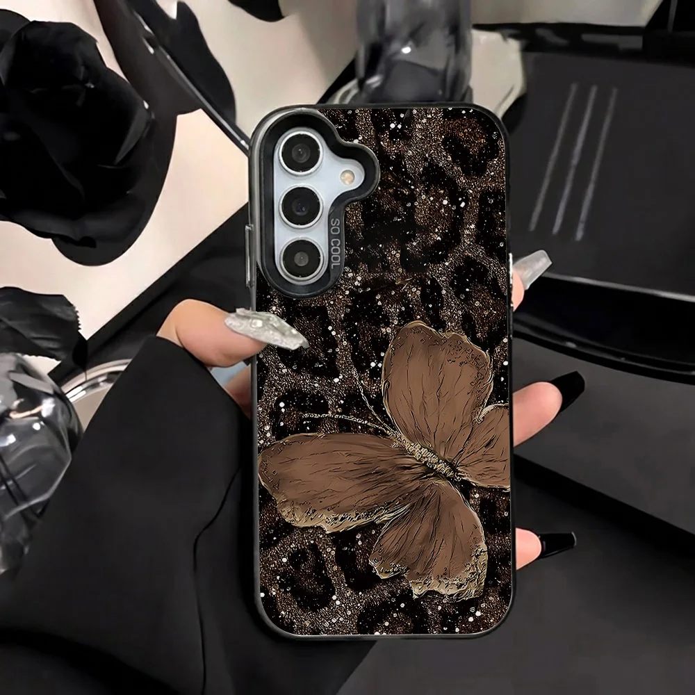Hard IMD Leopard Case For Samsung S26 Ultra S25 S24 FE A56 5G A17 A55 A54 A16 A15 A53 A52 A36 A35 A34 A33 A14 A13  S23 S22 Cover