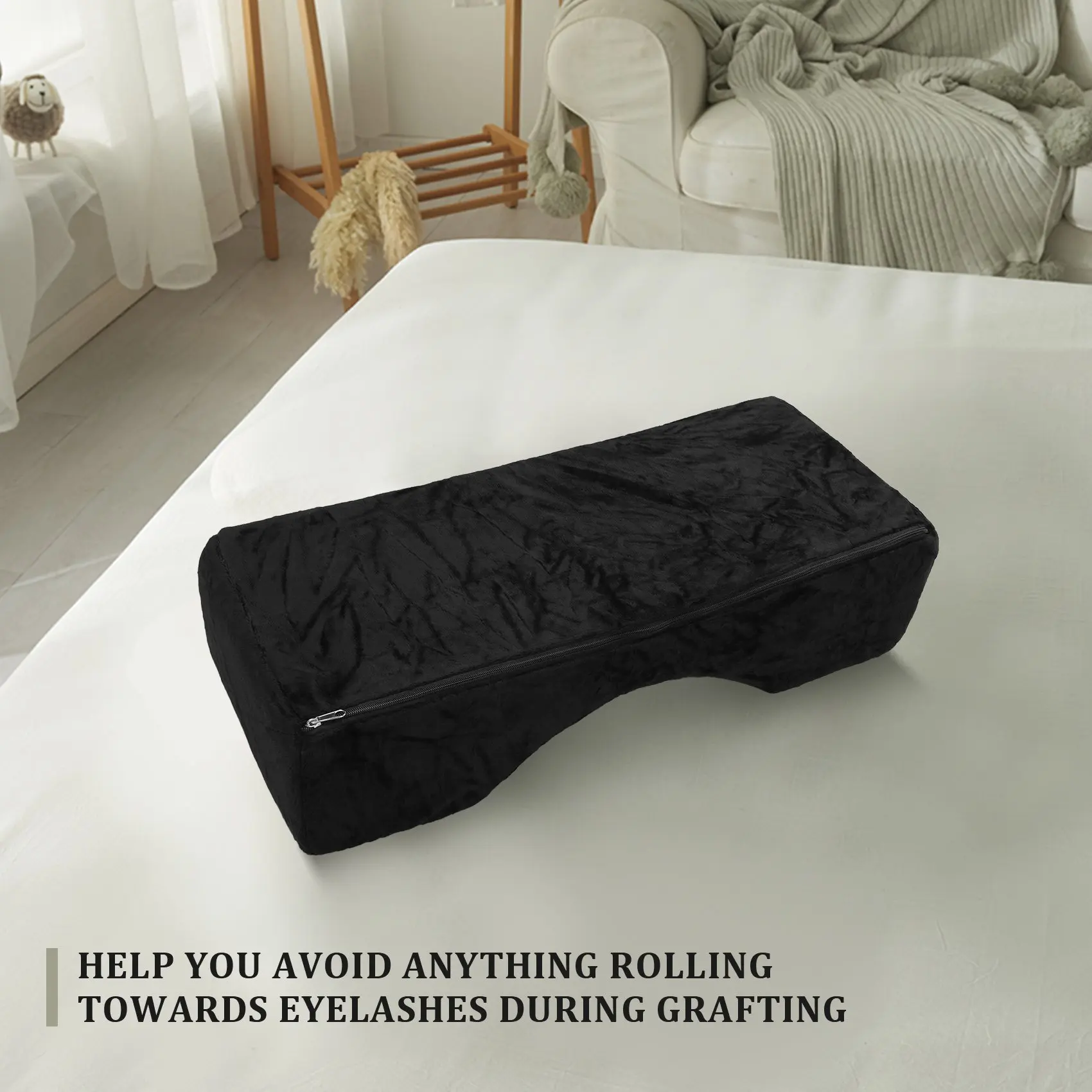 A94E-وسادة تمديد الرموش الاحترافية لصالون الفانيلا الخاص تستخدم جمال الذاكرة. حامل وسادة مطعمة لتمديد الرموش