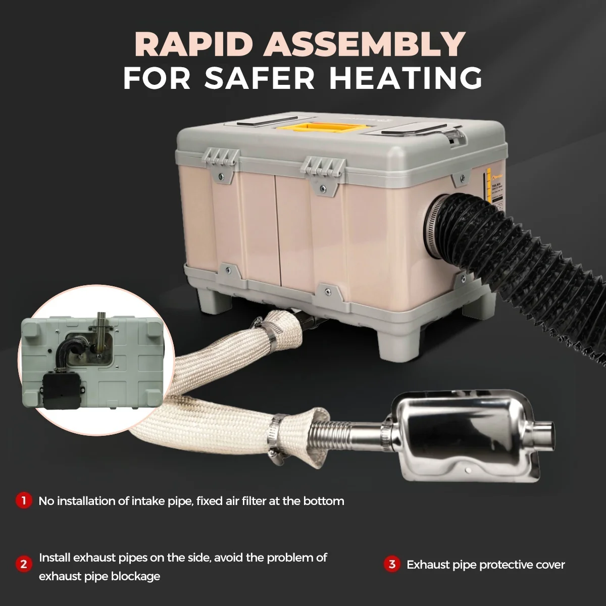 8kw صندوق أدوات محمول 12 فولت و 110-240 فولت الديزل وقوف السيارات مسخن الهواء ث/بلوتوث والتهوية LCD ل RV تخييم في الهواء الطلق متنقل قافلة