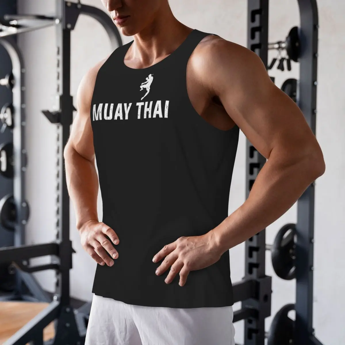 Quick Dry Muay Thai Gloves Thailand Boxing Fighter College Gym Tank Muscle Sleeveless Shirt Bodybuilding Breathable Vest