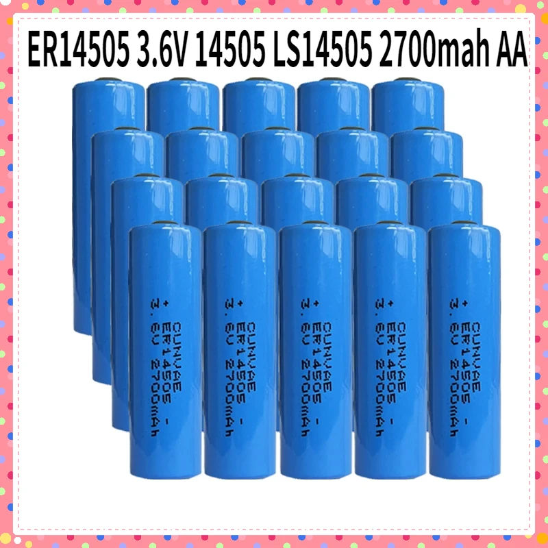 20PCS ER14505 AA Lithium batteries 3.6V 14505 LS14505 2700mah AA Battery LiSCLO2 Superior Batteries For GPS Tracking Cameras