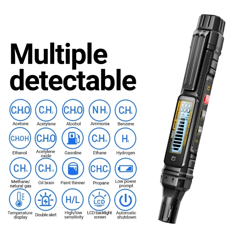 GN805 Combustible Gas Pen Meter for Voltages Resistance Electricians Engineers