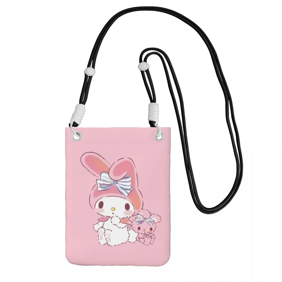 

Custom Melody Mobile Phone Bag for Men Women Fashion Pink Rabbit Shoulder Crossbody Bag Lipstick Bag Mini Shoulder Purse Wallet