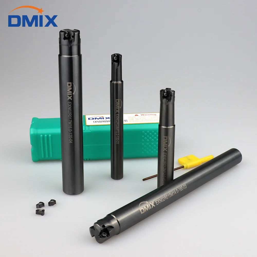 DMIX EXN02R Milling Cutter Bar LNMU0202 Fast Feed Double-sided Insert Tool milling Holder LNMU0202ZER Milling Insert