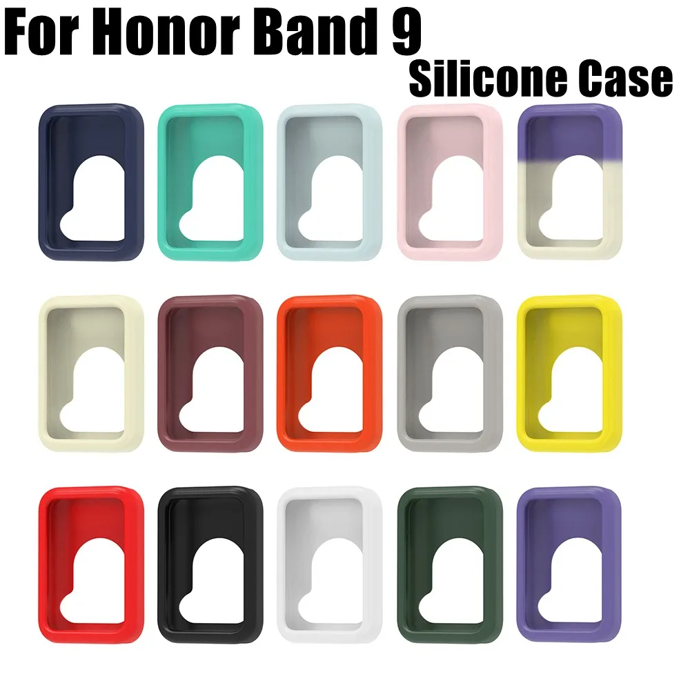 Silicone à prova de choque Scratch-Resistant Protector Case, queda Prevenção Shell, colorido Bumper Frame, Honor Band 9