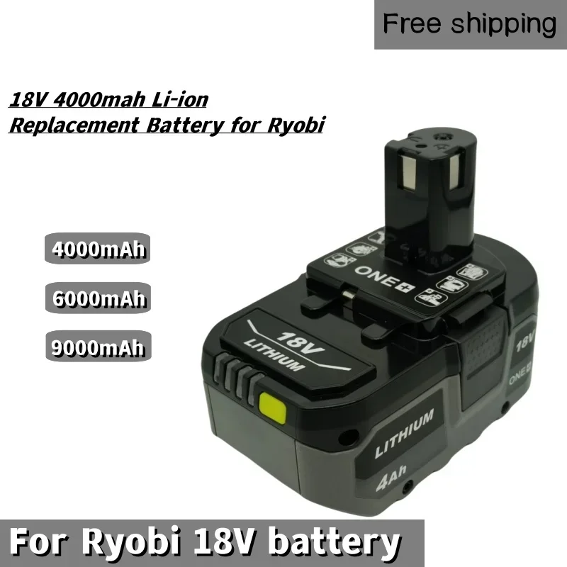 

4Ah For RYOBI P108 18V One+ Plus Battery 18 Volt Lithium-Ion Power Tools P104 P107 RB18L50 RB18L20 P108