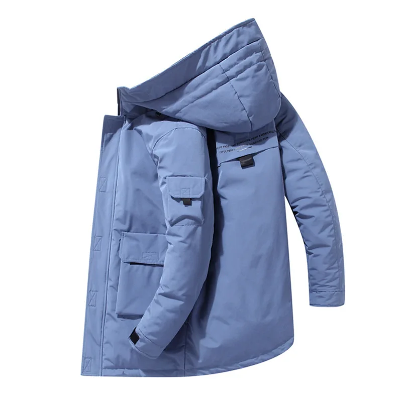 Doudoune matelassurera en coton pour homme, manteau à capuche multi-poches, coupe couvertes, épais, chaud, décontracté, hiver