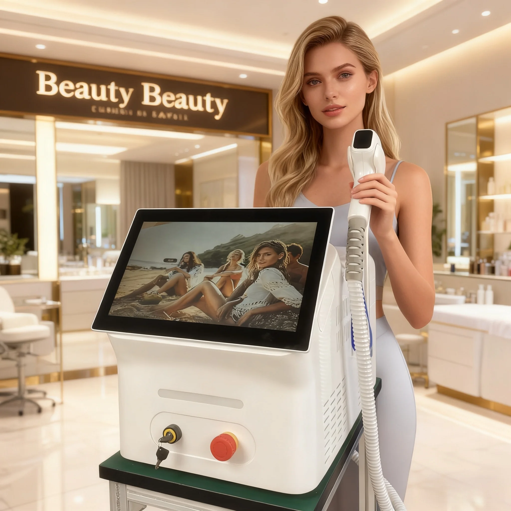 

2026 Latest 808 Whole Body Painless Ice Point Hair Removal Beauty Machine Handle With Screen Diode Laser Hair Removal Device