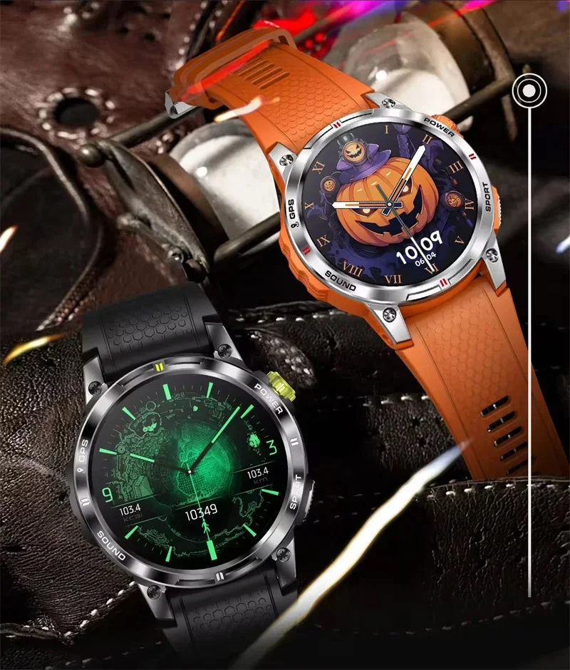 Gaines Amoled Smart Watch NX18 Pro Men Outdoor GPS Sports Fitness Tracker Smartwatch Compass Bluetooth Calling Health Monitor