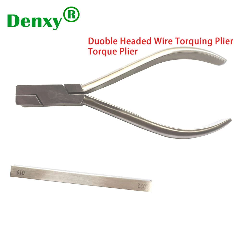 Denxy Dental Single/Duoble Headed Wire Torquing Plier Torque Plier Set Instrument Tool 0.019-0.022 Wire Bending Forming Plier