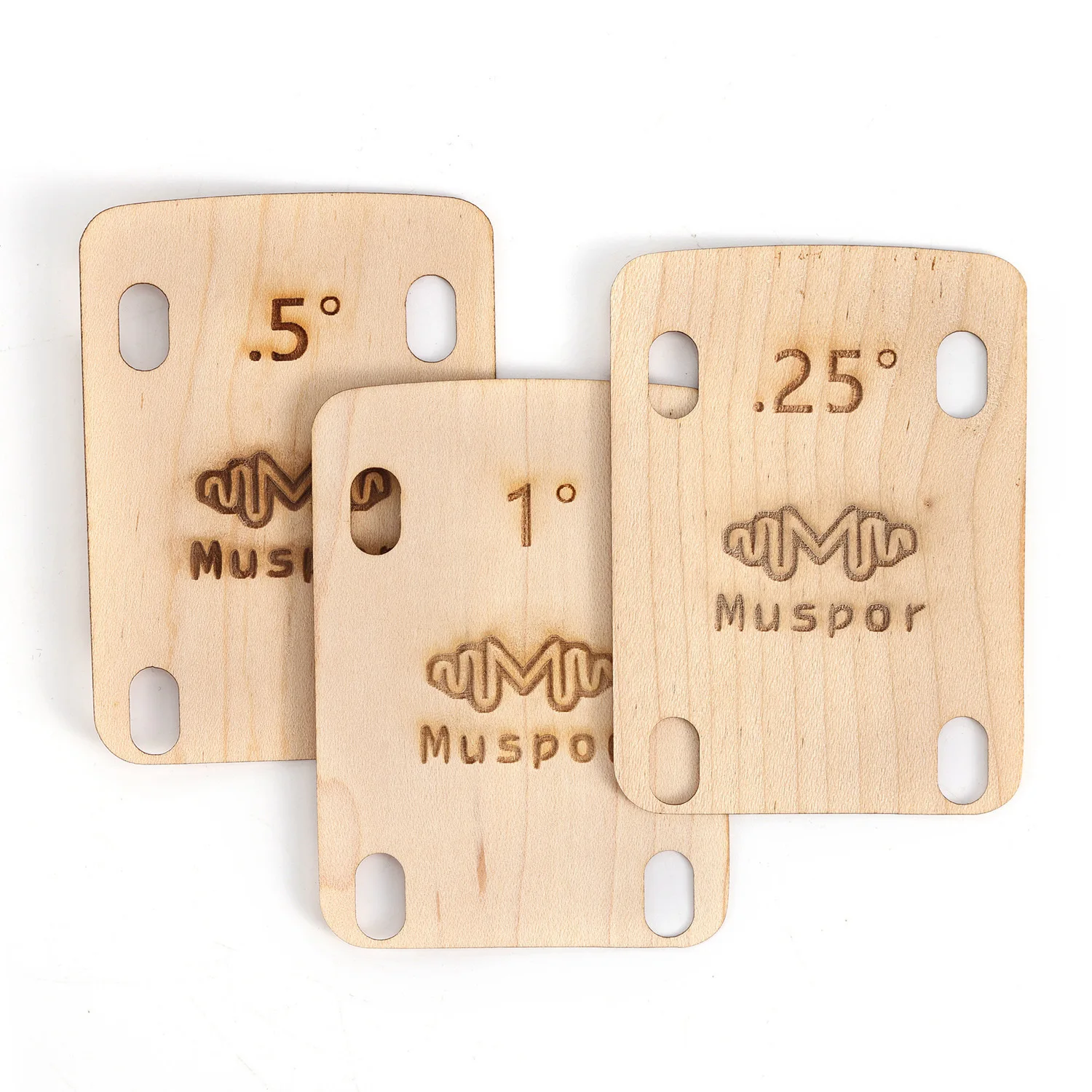 3pcs Guitar Neck Shims Maple Wood Guitar Neck Shim Protection 0.25 0.5 and 1 Degree Guitar Neck Plate Tool for Guitar Bass Neck