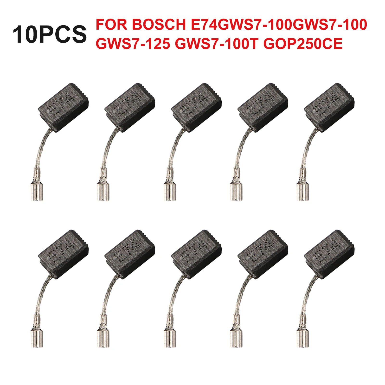

Высокопроизводительные угольные щетки для Bosch E74/GWS7 100/GWS7 125/GWS7 100T/GOP250CE, 10 шт.