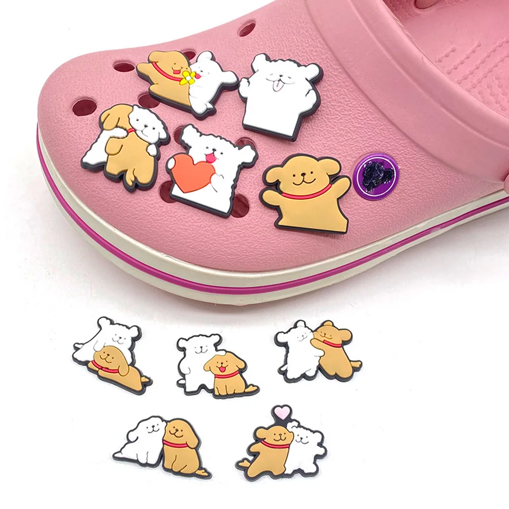 Set de adornos para zapatos Lline con diseño de perro, camel, mezquita y tetera, broches decorativos para zuecos, decoración DIY bonita para zapatos de mujer y hombre