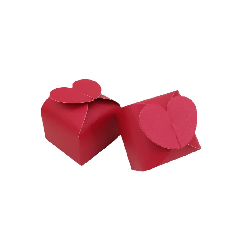 Pearlescent Heart-shaped Carton Nude Color Fresh Candy Box European Style Simple Love Chocolate Carton Valentine's Day