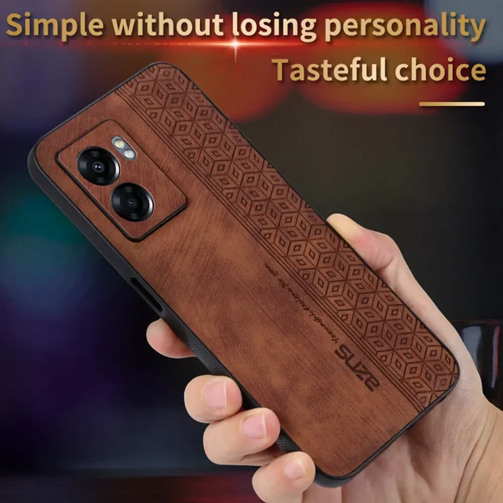 

For OPPO A98 5G Back Cover Leather Armor Camera 360 Protect Funda For OPPO A78 A58 A77 A57 A96 A76 A36 A57S A77S Luxury Case