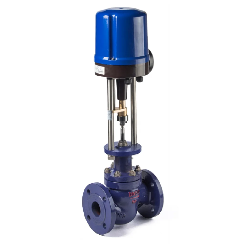 Stainless Steel Electric Control Valve Single Seat Equal Percentage Modulating Flange End Regulation DN15-300 Electric Actuator