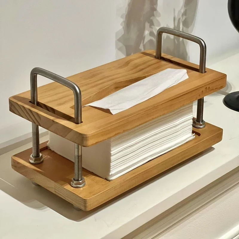 

Wooden Tissue Boxes Square Storage Tissue Box Luxury Organizers Napkin Box Living Room Decorative Paper Holders Organization