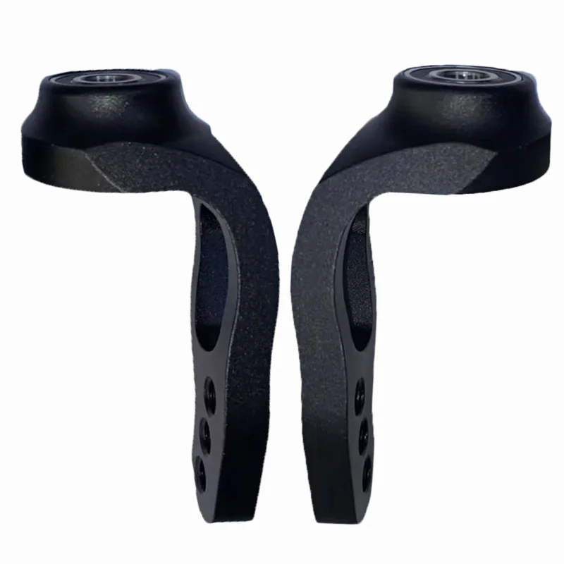 A pair of single-sided front forks for wheelchair front wheels caster forks, made of aluminum alloy, sturdy and flexible, universally compatible, one for each side