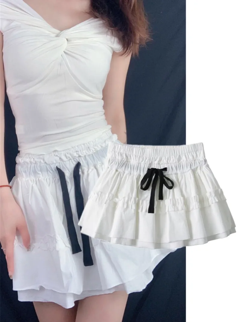 

Ballet Sle Ruffle ort Skirt Anti-Light Gingham A-Line ter Ne Skirt for Girls Street Sle High Waist ort Skirt