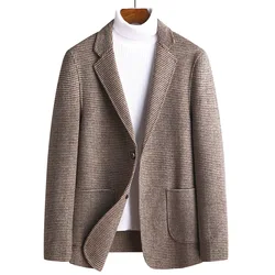 MRMT 2024 Brand New Handmade Tweed Suit Wool Suit Men's Cashmere Small Suit Nizi Blazer Men Overcoat For Male Men's Jackets