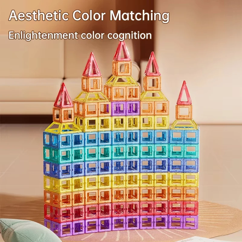 Jouets magnétiques blocs de Construction magnétiques à monter soi-même, grande taille pour enfants, ensemble de Construction de styliste, cadeaux d'anniversaire pour enfants, jouets éducatifs