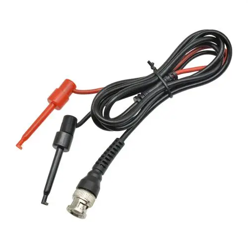 P1007 Wtyczka męska BNC Q9 do podwójnego zacisku hakowego Sonda testowa oscyloskopu Kabel prowadzi 120 cm z dwoma mini sondami zakończonymi Hak testowy 500 V 5 A