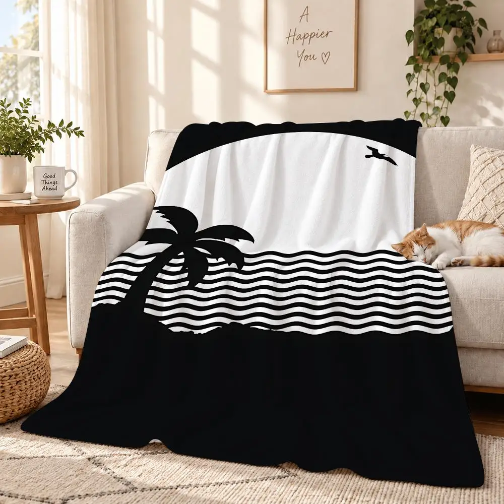 The-Neighbourhood Singer Art Throw 240g Lightweight Flannel Blanket, Soft Skin Throw Blanket for Sofa Bedroom