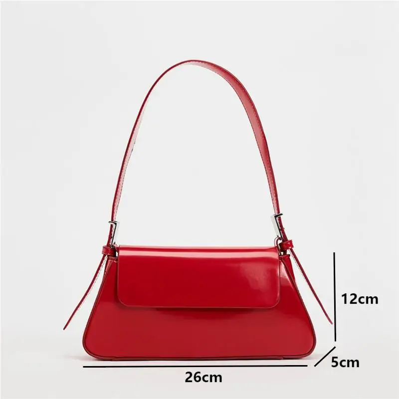 High-end Leather Shoulder Bags For Women 2024 Trend Ladies Handheld Handbags Casual Flap Underarm Bags Fashion Small Square Bags