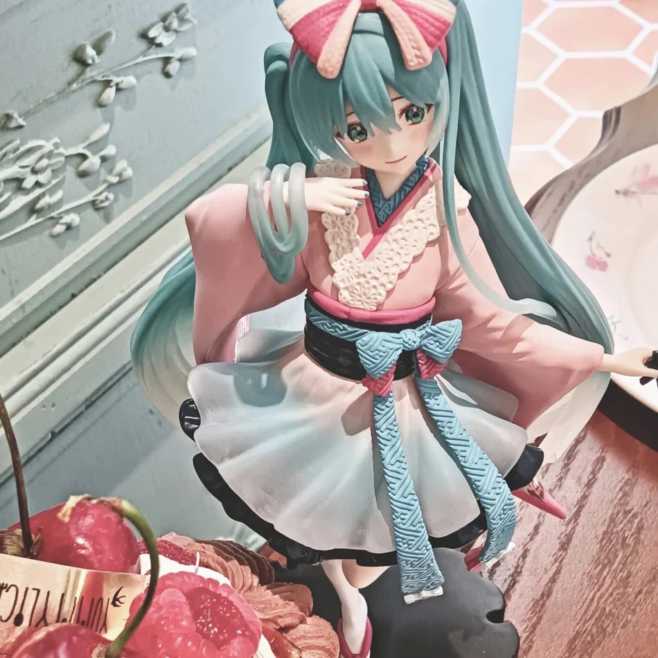 In stock Original Genuine FuRyu TENITOL Hatsune Miku (Kimono) Action Figure PVC Anime Model Collectible Toys Birthday Gifts