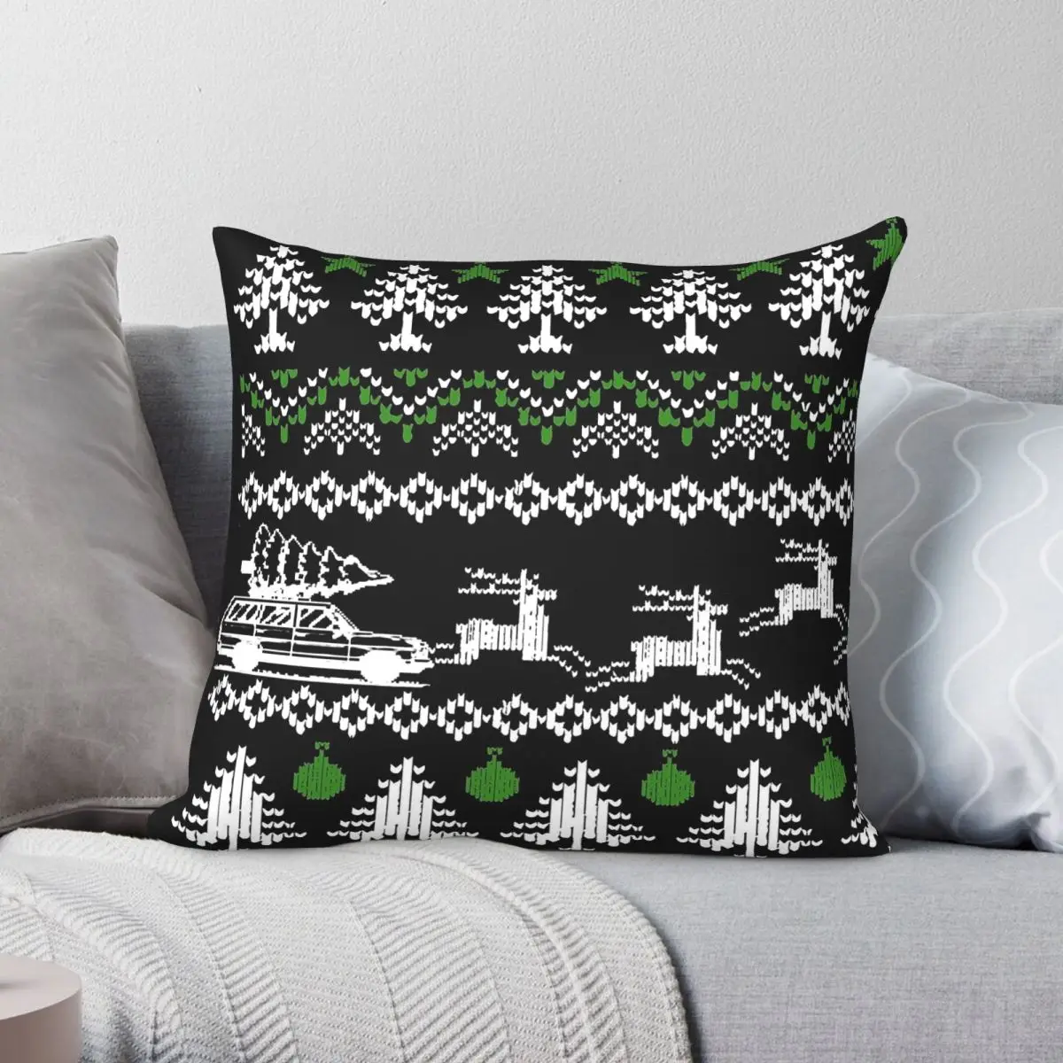 National Lampoon Tree Ugly Sweater Pillowcase Polyester Linen Velvet Printed Zip Decor Pillow Case Bed Cushion Cover