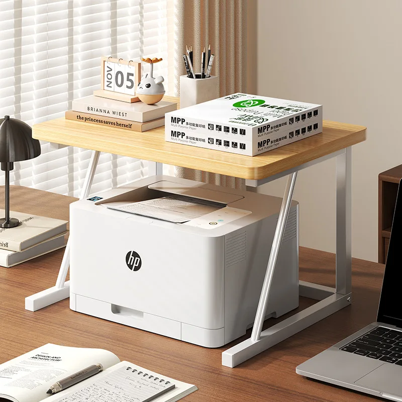 Shelf Desktop Printer Copier Shelf Multifunctional Office Desktop Storage and Finishing Small Height Increasing Bracket