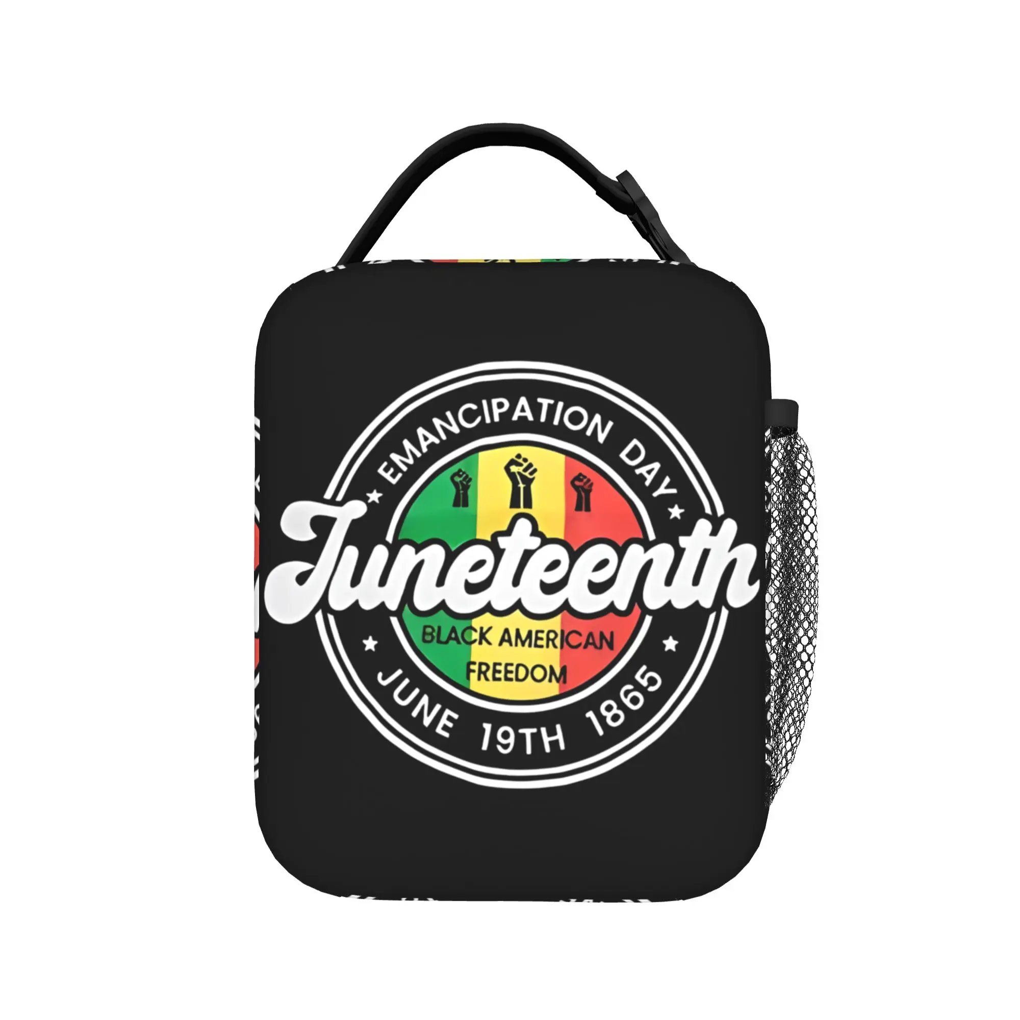 Juneteenth Black History Insulated Lunch Bag African American Emancipation Day Lunch Container Bag Lunch Box Tote Bento Pouch