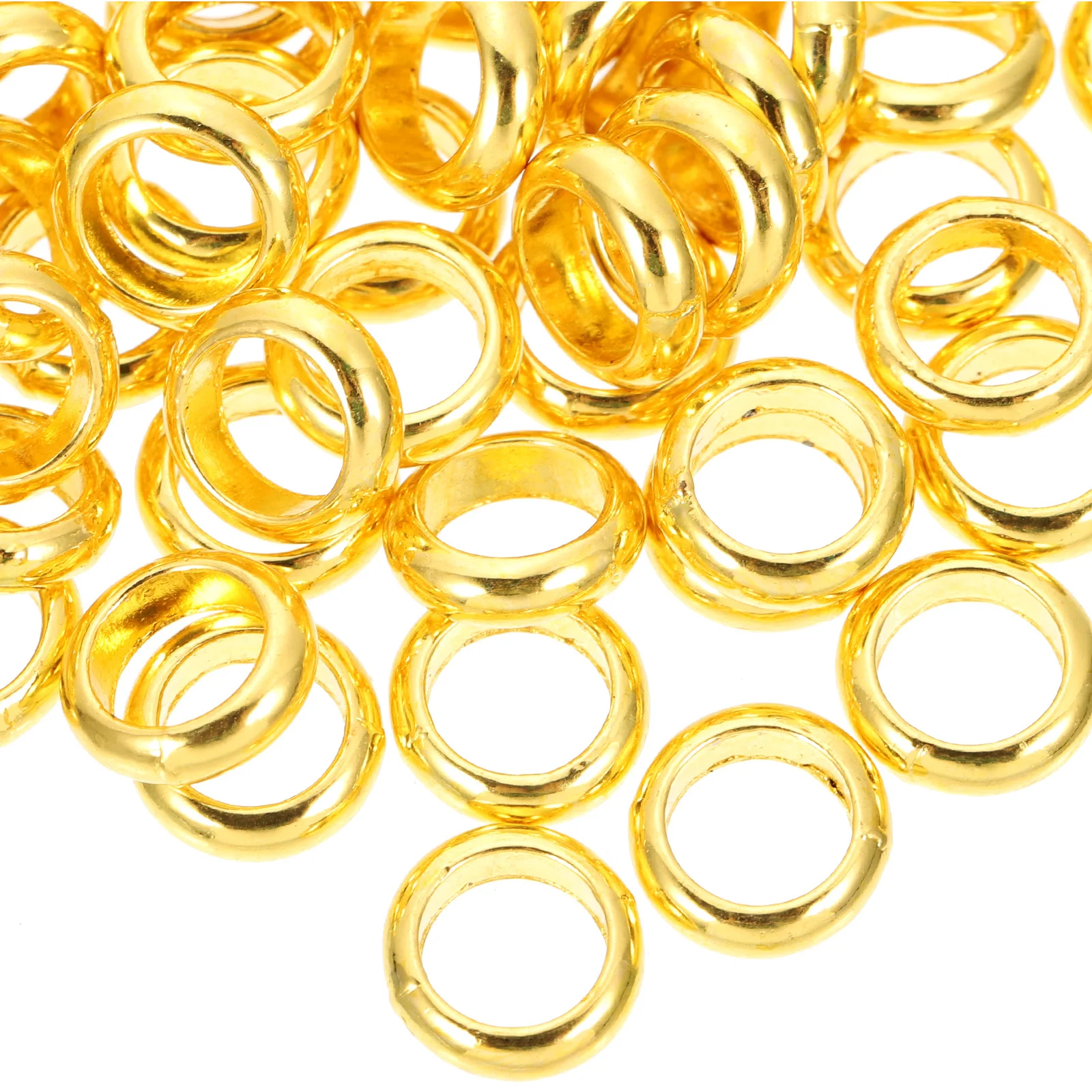 

100Pcs Alloy Large Hole Spacer Beads for DIY Bracelet Necklace Jewelry Making Accessories Large Hole Spacer Beads