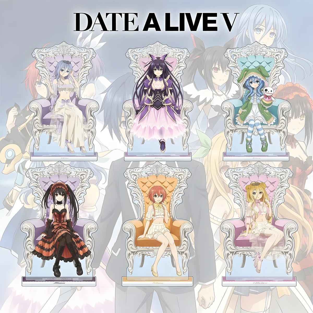 Anime DATE A LIVE 15cm New Acrylic Stand Toh Kur Xmas Gift Wooden Book Shelf Fantasy Anime Desk Decor Keychain