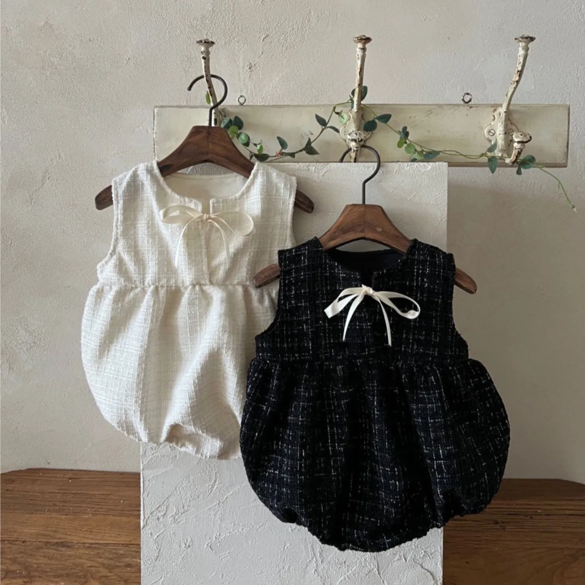 2025 Spring New Baby Girl Sleeveless Bow Bodysuit Infant Cotton Jumpsuit Sweet Princess Bodysuit Newborn Toddler Clothes 0-24M