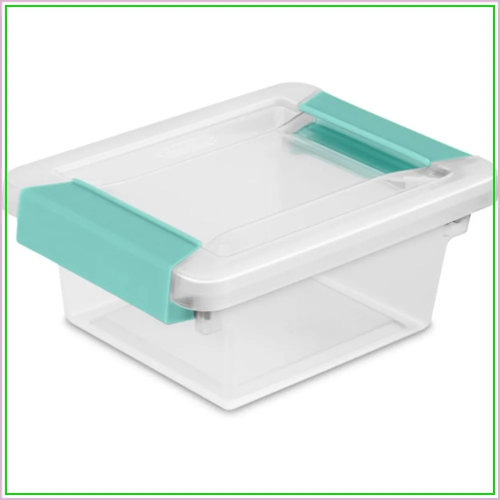 Sterilite Clip Box Stackable Clear Plastic Mini Storage Bins 24 Pack