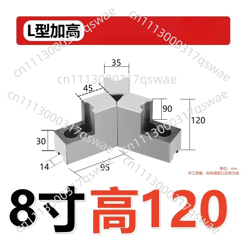 3-Jaw Hydraulic with L-Shaped Extended Jaws, 5–10