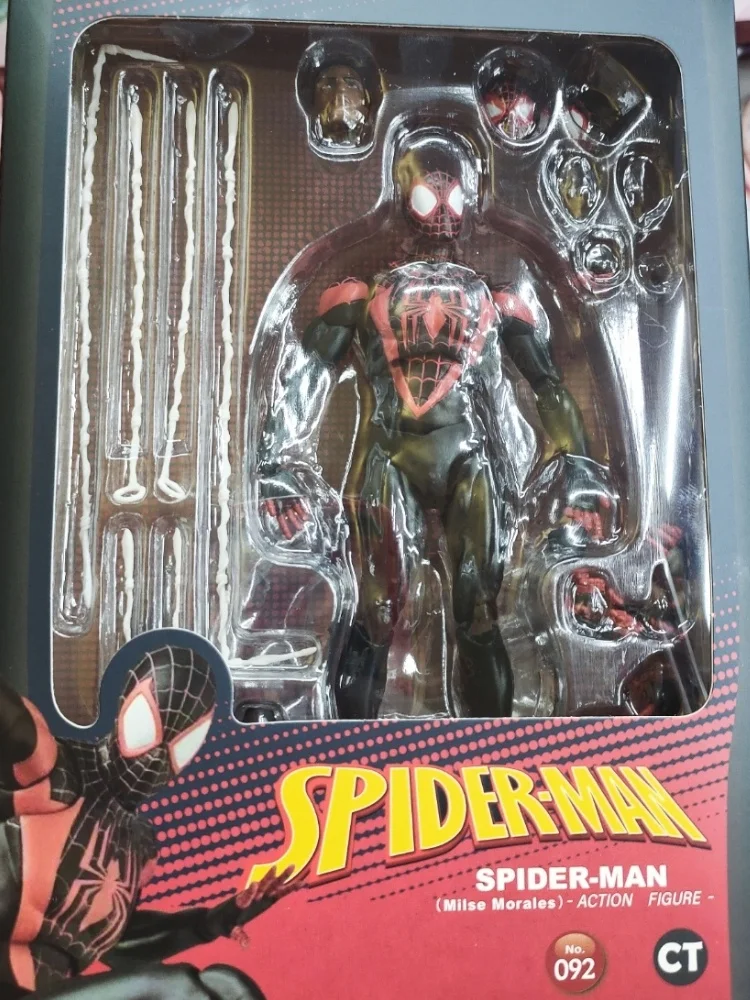 Novo ct brinquedos spiderman mafex 092 186 figura aranha escarlate o incrível homem-aranha versão em quadrinhos figura de ação modelo brinquedo presente