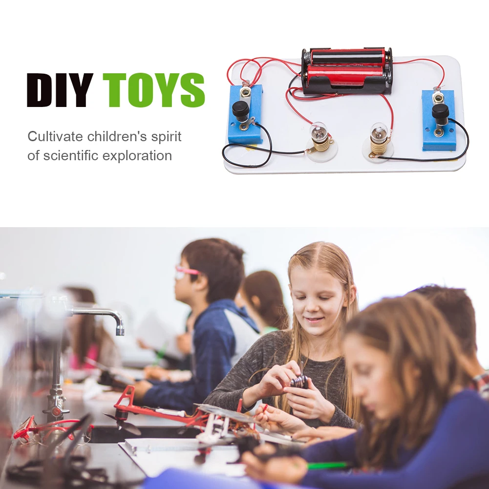 ألعاب نموذج الدائرة الكهربائية للأطفال، مشاريع تجربة علوم الفيزياء، مجموعات ذاتية الصنع، قدرة التفكير