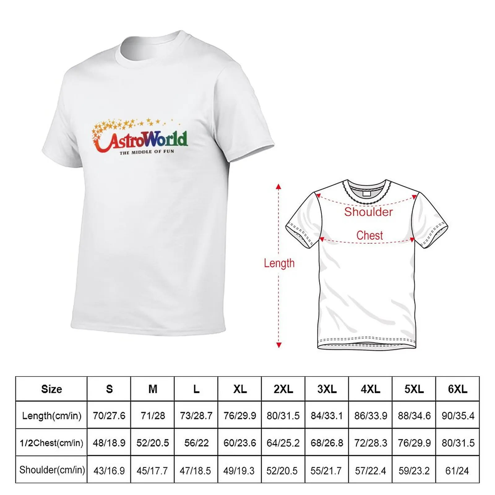 New Astroworld T-Shirt plus size tops graphic t shirt graphic t shirts T-shirts for men cotton