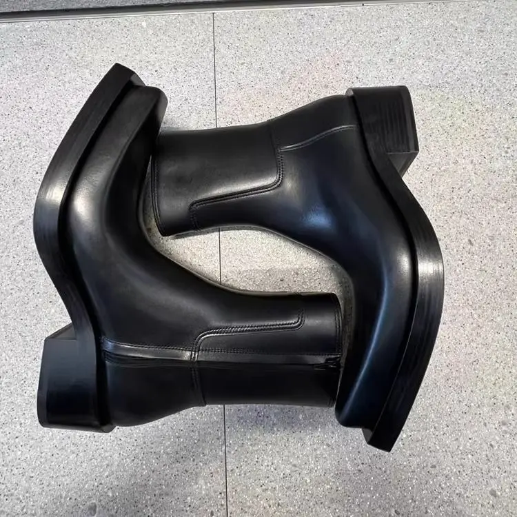 

Модные мужские ботинки с высоким берцем Thi Bot, ботинки челси с острым носком, повседневные мотоциклетные ботинки увеличенной высоты, ботинки