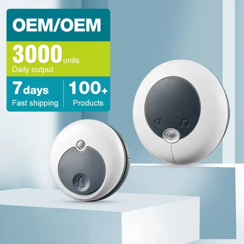 Best Price Apartment Village Installation 55 Melody Ring Batteryless IP44 Waterproof Wireless Self-Powered Doorbell