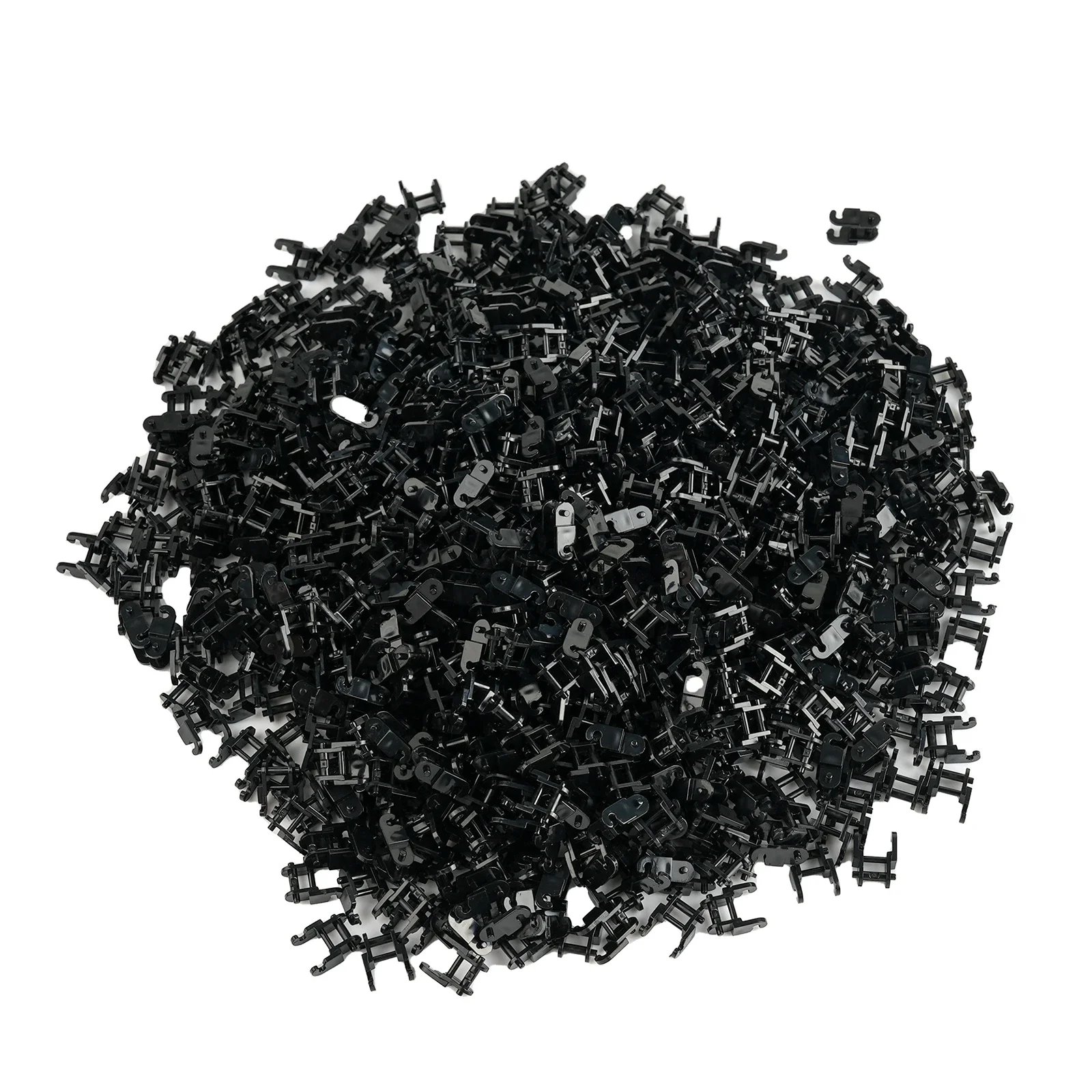 100 قطعة سلسلة صغيرة ربط الزاحف أجزاء اللبنات الفنية 3711 وصلة صغيرة معالج سلسلة الطوب اللعب اكسسوارات أسود/رمادي