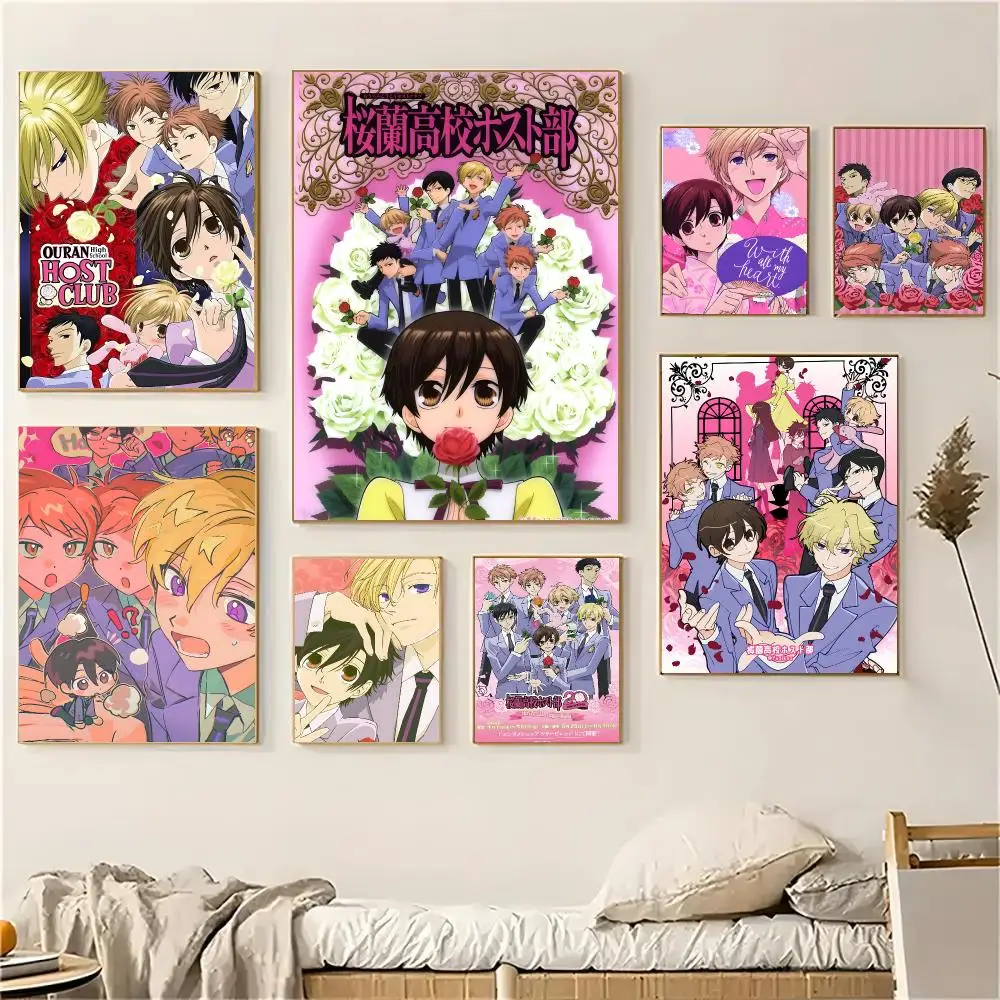 Ouran High School Host Club Poster Wall Art Print Art Suitable For Living Room Bedroom Bar Parlor Home Decoration Gift