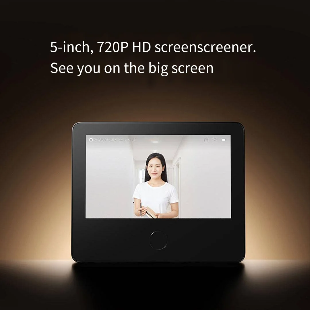 Xiaomi Mijia Smart Cat Eye 2 HDR 5Inch Screen 3MP HD Camera 180° Wide Angle Lens 940nm Infrared Night Vision Intercom Doorbell