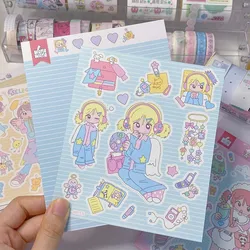 Scrapbooking Stickers Kawaii Decorative Character Stickers for Arts Diy Crafts Album Journal Planner Decal Stickers