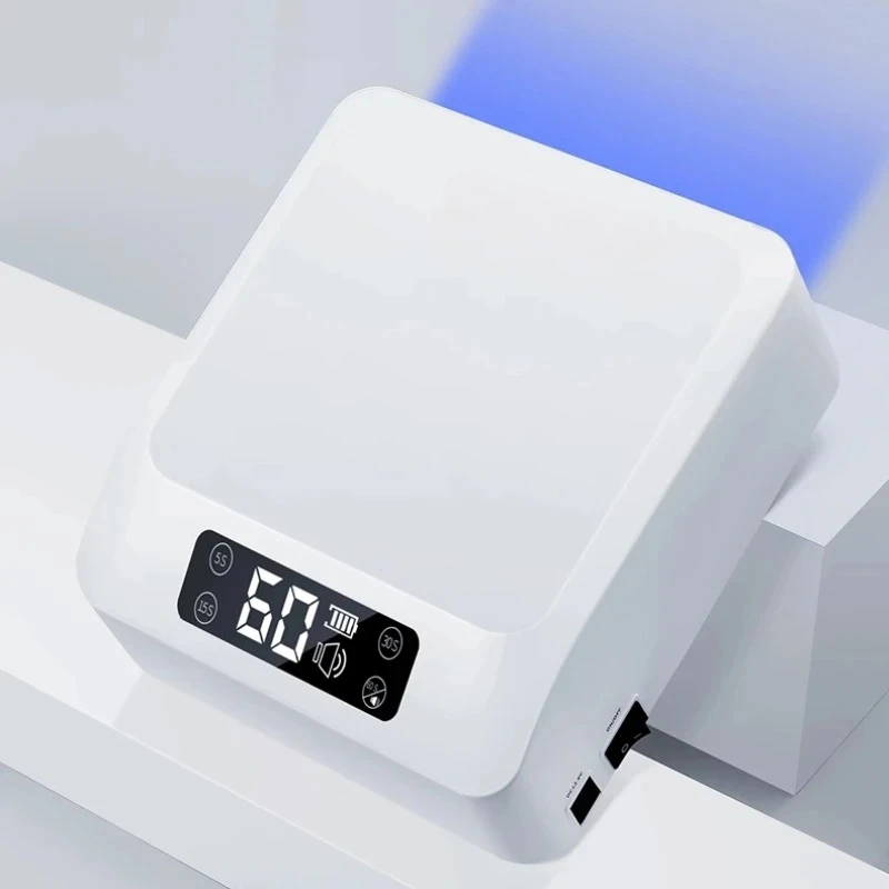 48W Rechargeable UV Nail Lamp with Timer, Professional Gel Nail Curing Light Dryer Portable UV LED Nail Art Lamp for Manicure